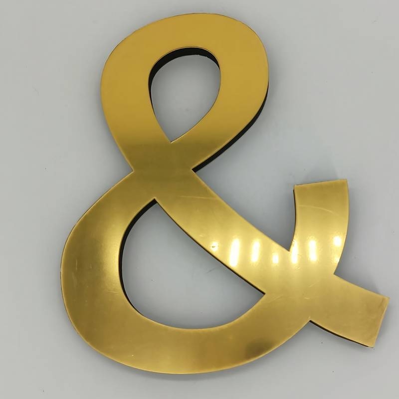 Naujas tarpvalstybinis produktas – auksinis akrilinis žolės raidės veidrodžio lipdukas svetainei, miegamajam, lipnus 3D stereo dekoratyvinis sienos lipdukas