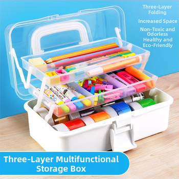 Kunstitööriistakast Kolmekihiline Mitmekihiline Kokkupandav Õpilaste Maalimiskast Kaasaskantav Multifunktsionaalne Majapidamiskast Kunst