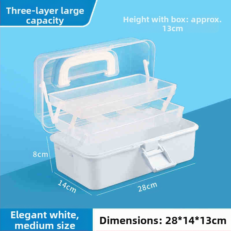 Kunstitööriistakast Kolmekihiline Mitmekihiline Kokkupandav Õpilaste Maalimiskast Kaasaskantav Multifunktsionaalne Majapidamiskast Kunst