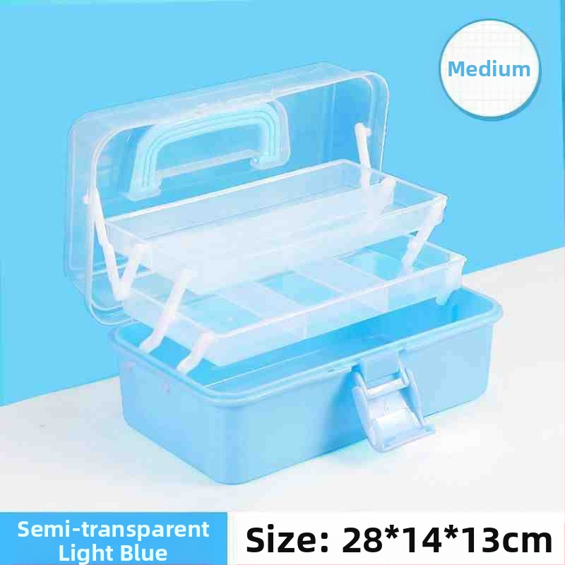 Kunstitööriistakast Kolmekihiline Mitmekihiline Kokkupandav Õpilaste Maalimiskast Kaasaskantav Multifunktsionaalne Majapidamiskast Kunst