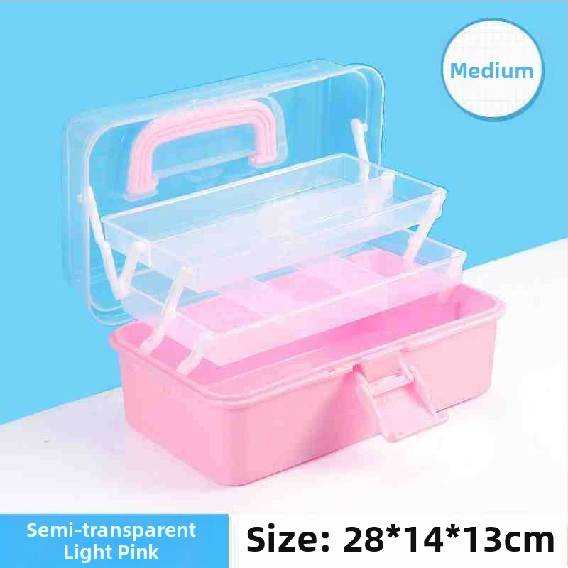 Kunstitööriistakast Kolmekihiline Mitmekihiline Kokkupandav Õpilaste Maalimiskast Kaasaskantav Multifunktsionaalne Majapidamiskast Kunst