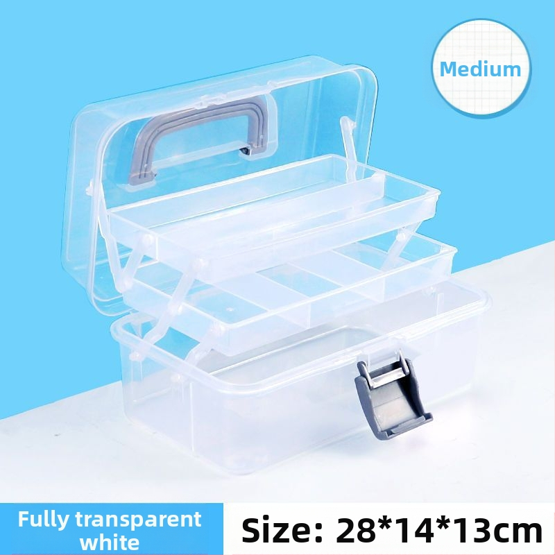 Kunstitööriistakast Kolmekihiline Mitmekihiline Kokkupandav Õpilaste Maalimiskast Kaasaskantav Multifunktsionaalne Majapidamiskast Kunst