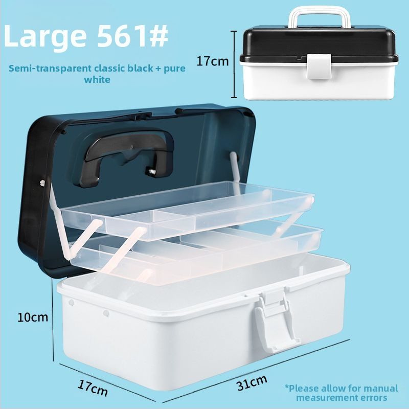 Kunstitööriistakast Kolmekihiline Mitmekihiline Kokkupandav Õpilaste Maalimiskast Kaasaskantav Multifunktsionaalne Majapidamiskast Kunst