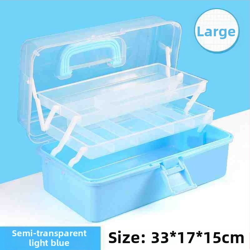 Kunstitööriistakast Kolmekihiline Mitmekihiline Kokkupandav Õpilaste Maalimiskast Kaasaskantav Multifunktsionaalne Majapidamiskast Kunst