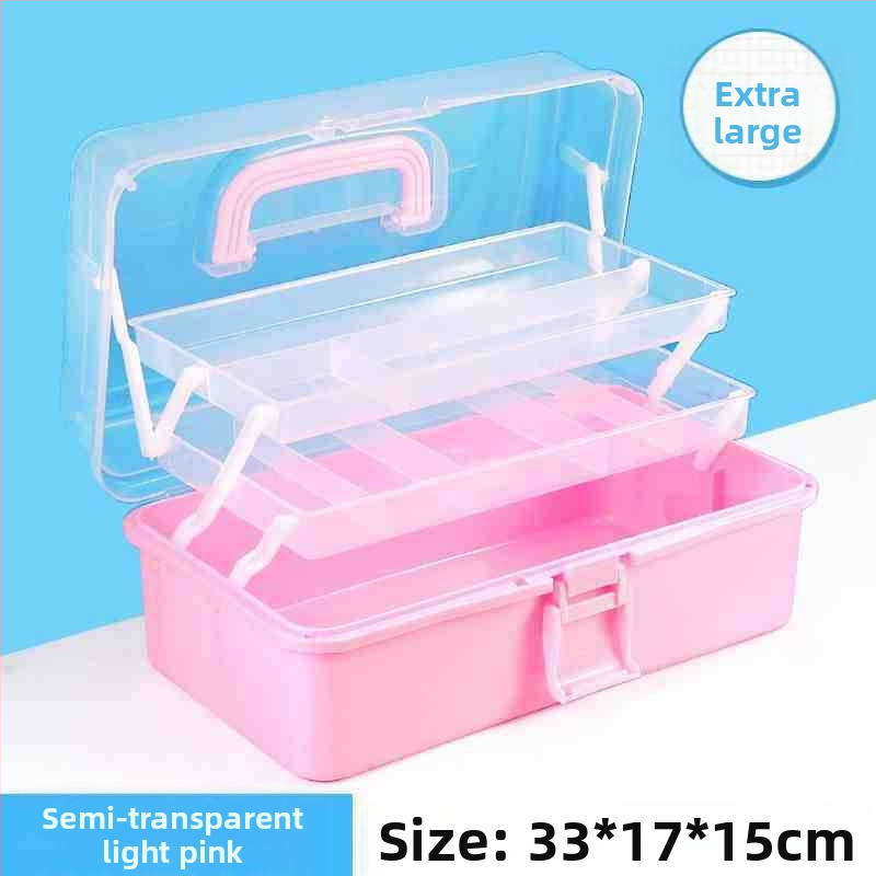 Kunstitööriistakast Kolmekihiline Mitmekihiline Kokkupandav Õpilaste Maalimiskast Kaasaskantav Multifunktsionaalne Majapidamiskast Kunst