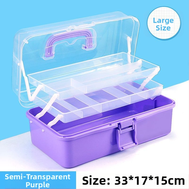 Kunstitööriistakast Kolmekihiline Mitmekihiline Kokkupandav Õpilaste Maalimiskast Kaasaskantav Multifunktsionaalne Majapidamiskast Kunst