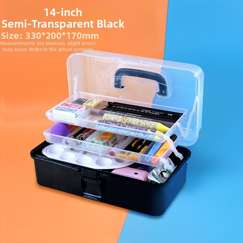 Kunstitööriistakast Kolmekihiline Mitmekihiline Kokkupandav Õpilaste Maalimiskast Kaasaskantav Multifunktsionaalne Majapidamiskast Kunst