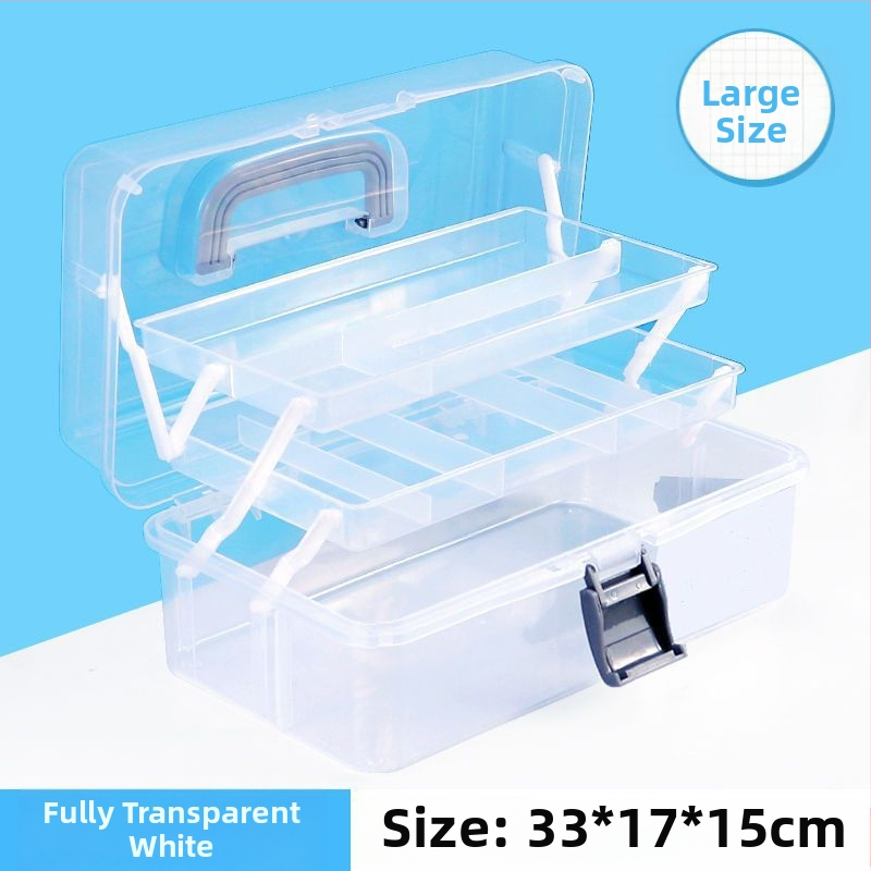 Kunstitööriistakast Kolmekihiline Mitmekihiline Kokkupandav Õpilaste Maalimiskast Kaasaskantav Multifunktsionaalne Majapidamiskast Kunst