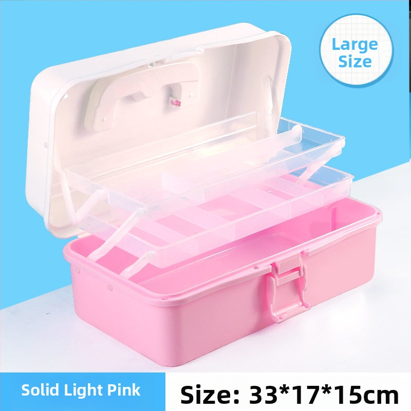 Kunstitööriistakast Kolmekihiline Mitmekihiline Kokkupandav Õpilaste Maalimiskast Kaasaskantav Multifunktsionaalne Majapidamiskast Kunst