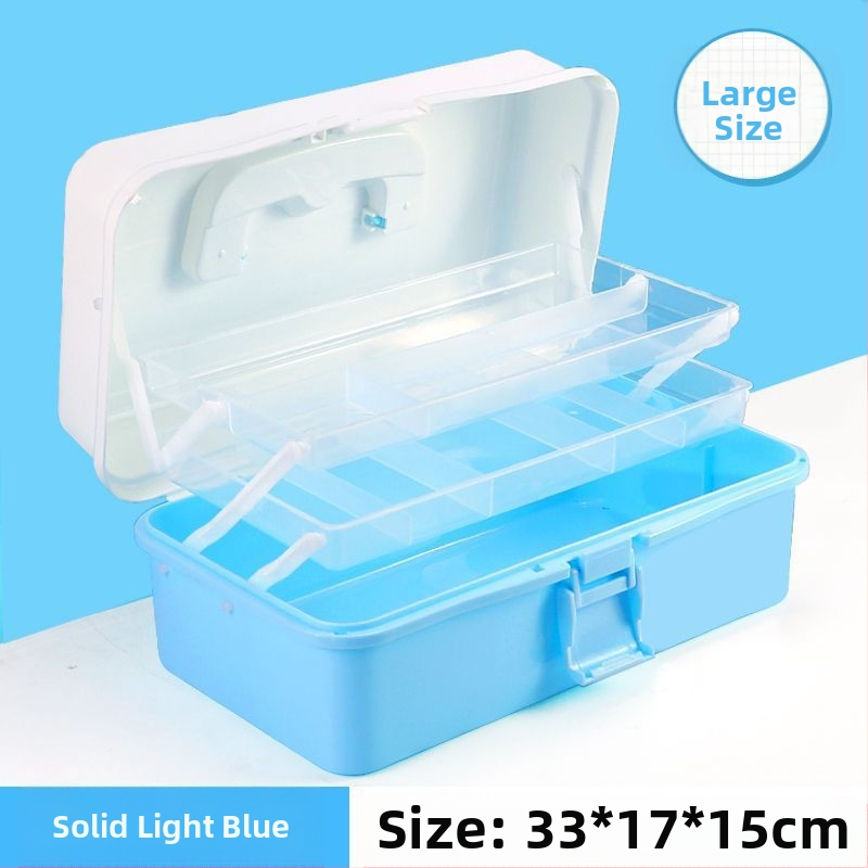 Kunstitööriistakast Kolmekihiline Mitmekihiline Kokkupandav Õpilaste Maalimiskast Kaasaskantav Multifunktsionaalne Majapidamiskast Kunst