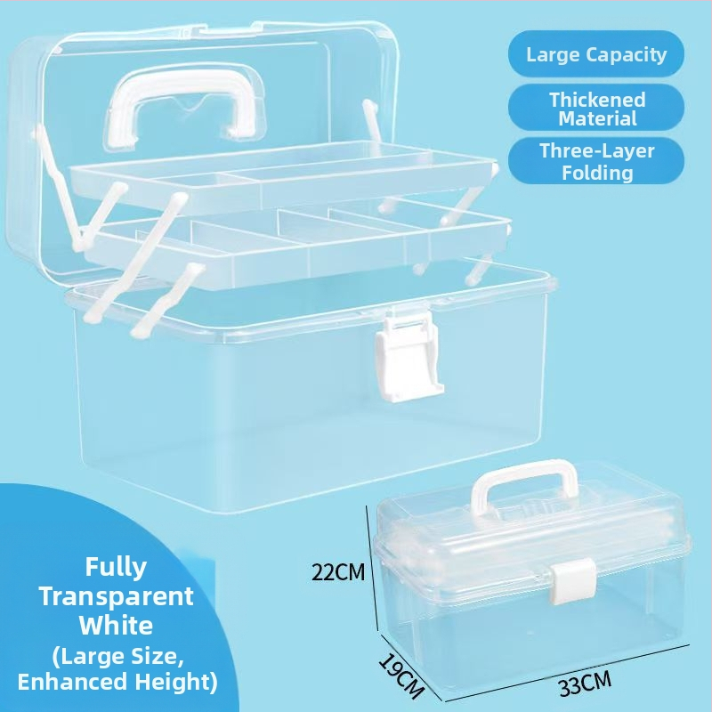 Kunstitööriistakast Kolmekihiline Mitmekihiline Kokkupandav Õpilaste Maalimiskast Kaasaskantav Multifunktsionaalne Majapidamiskast Kunst