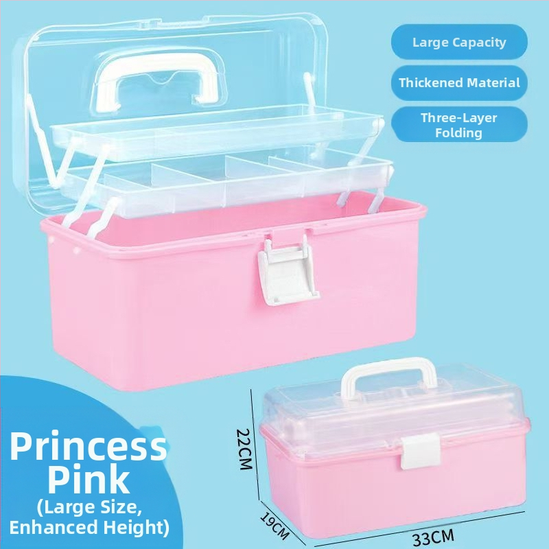 Kunstitööriistakast Kolmekihiline Mitmekihiline Kokkupandav Õpilaste Maalimiskast Kaasaskantav Multifunktsionaalne Majapidamiskast Kunst