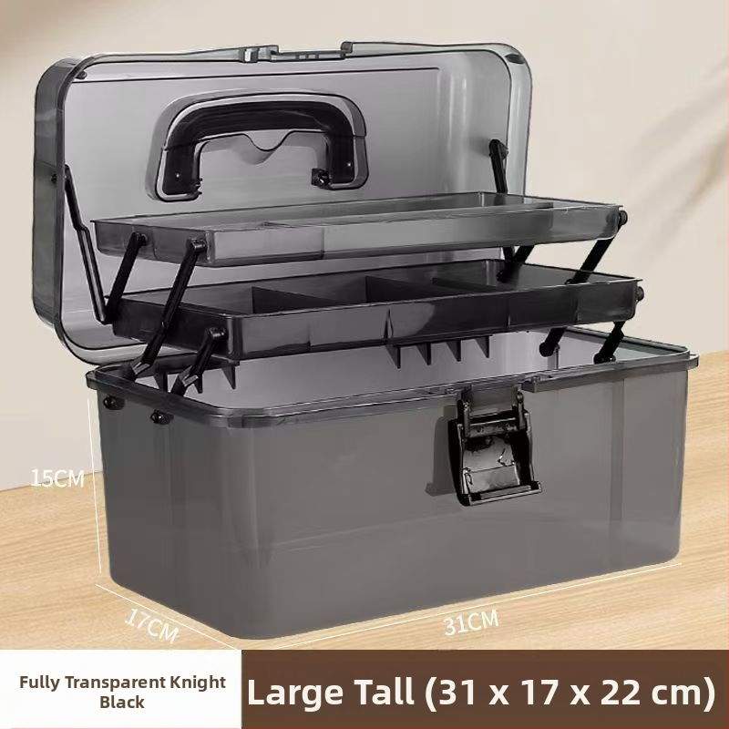 Kunstitööriistakast Kolmekihiline Mitmekihiline Kokkupandav Õpilaste Maalimiskast Kaasaskantav Multifunktsionaalne Majapidamiskast Kunst