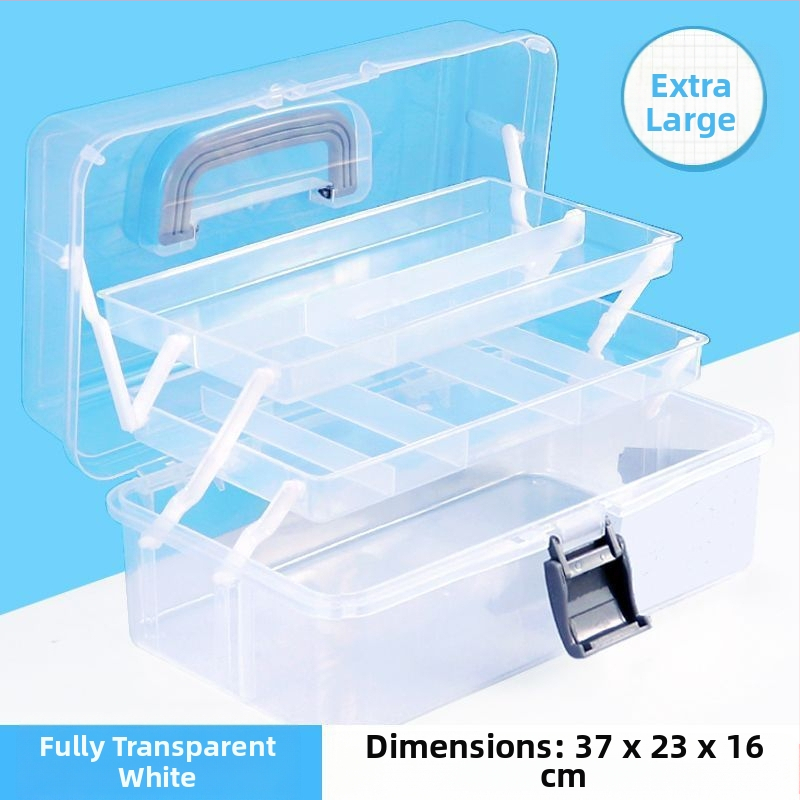 Kunstitööriistakast Kolmekihiline Mitmekihiline Kokkupandav Õpilaste Maalimiskast Kaasaskantav Multifunktsionaalne Majapidamiskast Kunst