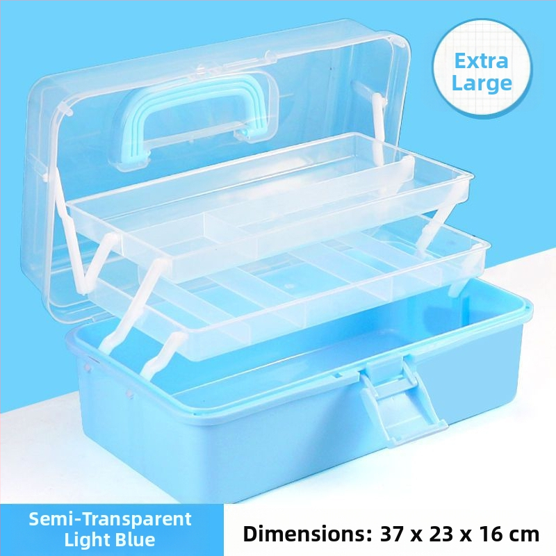 Kunstitööriistakast Kolmekihiline Mitmekihiline Kokkupandav Õpilaste Maalimiskast Kaasaskantav Multifunktsionaalne Majapidamiskast Kunst