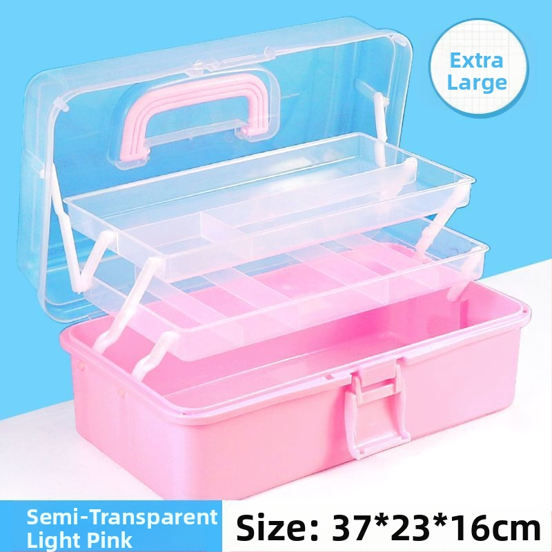 Kunstitööriistakast Kolmekihiline Mitmekihiline Kokkupandav Õpilaste Maalimiskast Kaasaskantav Multifunktsionaalne Majapidamiskast Kunst