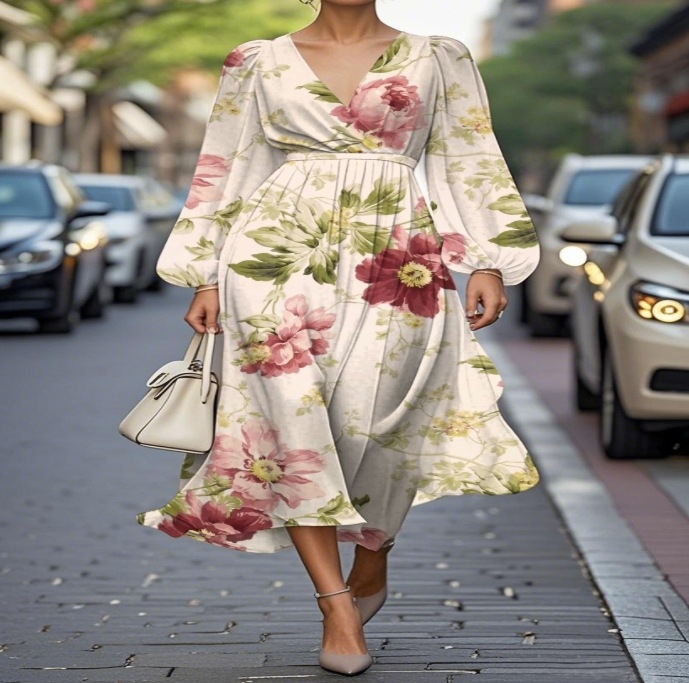 Európa és az Egyesült Államok határokon átnyúló külkereskedelme 2025 Amazon AliExpress kívánság női ruházati nyomtatási ruha