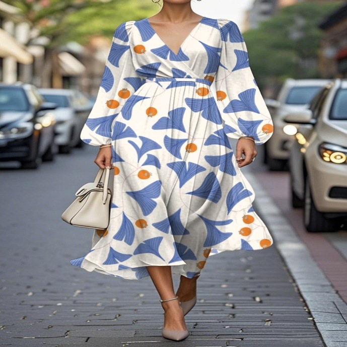 Európa és az Egyesült Államok határokon átnyúló külkereskedelme 2025 Amazon AliExpress kívánság női ruházati nyomtatási ruha