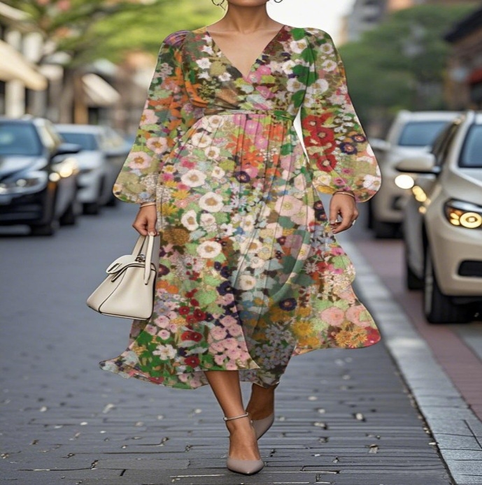 Európa és az Egyesült Államok határokon átnyúló külkereskedelme 2025 Amazon AliExpress kívánság női ruházati nyomtatási ruha