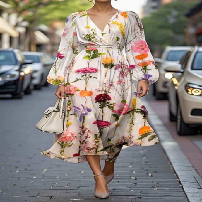 Európa és az Egyesült Államok határokon átnyúló külkereskedelme 2025 Amazon AliExpress kívánság női ruházati nyomtatási ruha