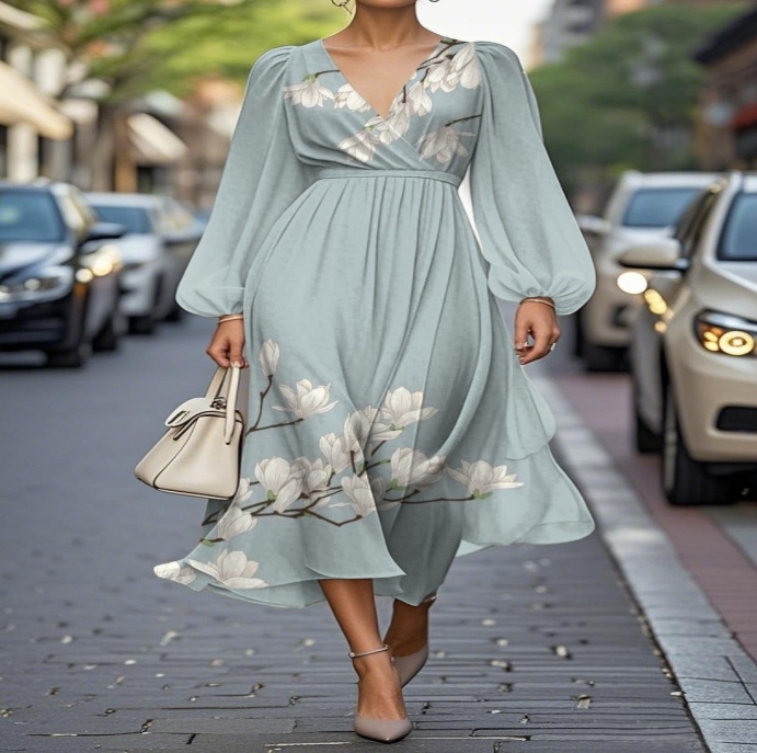 Európa és az Egyesült Államok határokon átnyúló külkereskedelme 2025 Amazon AliExpress kívánság női ruházati nyomtatási ruha