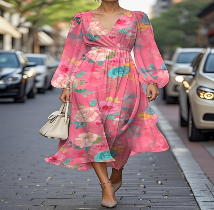 Európa és az Egyesült Államok határokon átnyúló külkereskedelme 2025 Amazon AliExpress kívánság női ruházati nyomtatási ruha