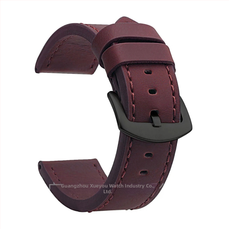 Väliskaubanduse moerihm ehtsast nahast universaalne servarihm unisex 18mm, 20mm, 22mm, 24mm hõbedane pandla, must pandla