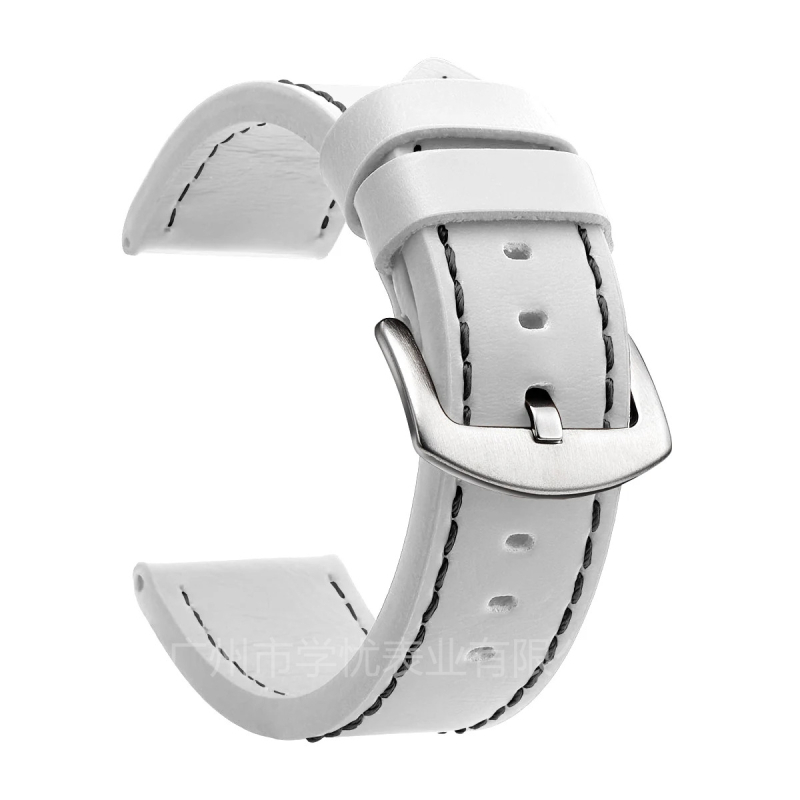 Väliskaubanduse moerihm ehtsast nahast universaalne servarihm unisex 18mm, 20mm, 22mm, 24mm hõbedane pandla, must pandla