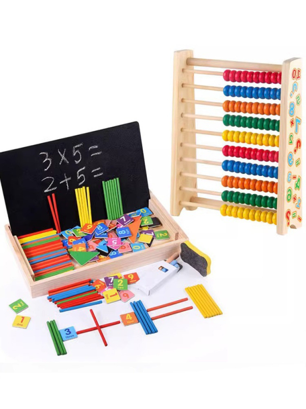 Kis bot abakusz állvány matematika taneszközök tanulási számtan számtan számolás gyerekeknek óvoda általános iskola kis bot összeadás és kivonás