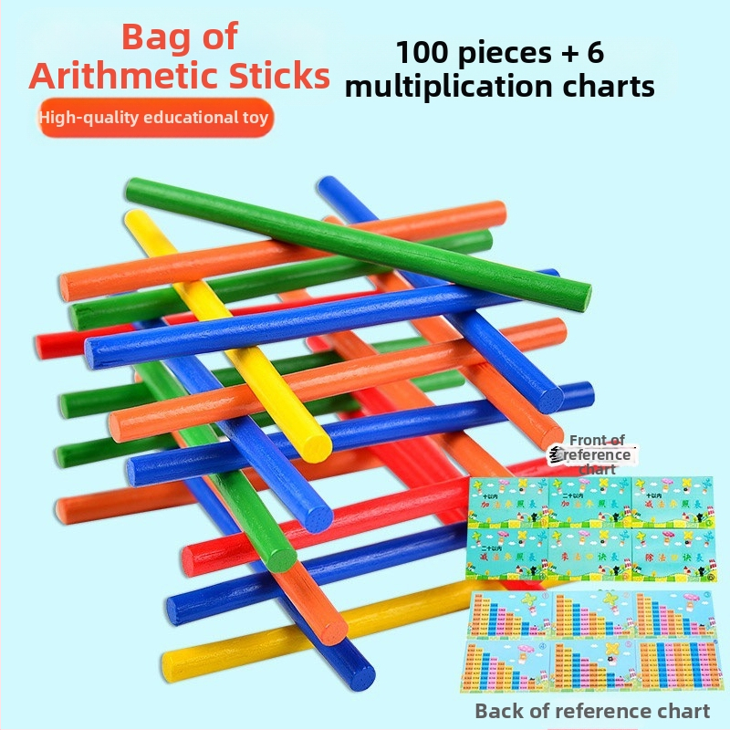 Kis bot abakusz állvány matematika taneszközök tanulási számtan számtan számolás gyerekeknek óvoda általános iskola kis bot összeadás és kivonás