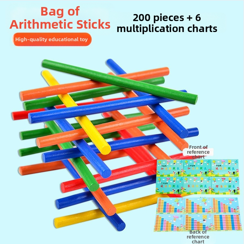 Kis bot abakusz állvány matematika taneszközök tanulási számtan számtan számolás gyerekeknek óvoda általános iskola kis bot összeadás és kivonás