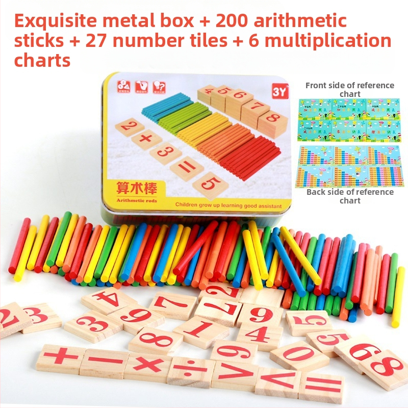 Kis bot abakusz állvány matematika taneszközök tanulási számtan számtan számolás gyerekeknek óvoda általános iskola kis bot összeadás és kivonás