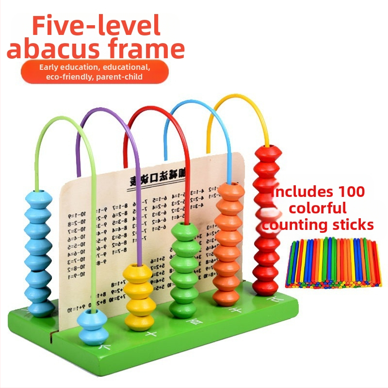 Kis bot abakusz állvány matematika taneszközök tanulási számtan számtan számolás gyerekeknek óvoda általános iskola kis bot összeadás és kivonás