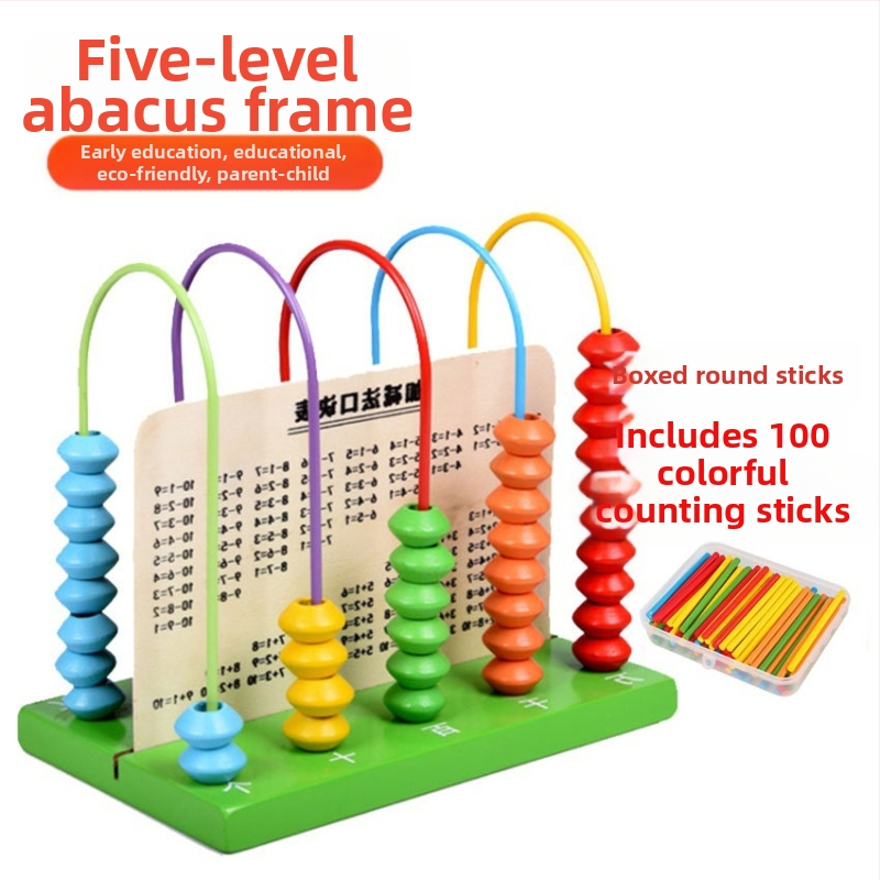 Kis bot abakusz állvány matematika taneszközök tanulási számtan számtan számolás gyerekeknek óvoda általános iskola kis bot összeadás és kivonás