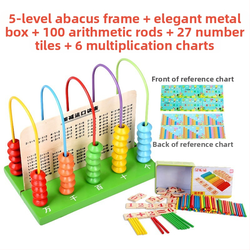 Kis bot abakusz állvány matematika taneszközök tanulási számtan számtan számolás gyerekeknek óvoda általános iskola kis bot összeadás és kivonás