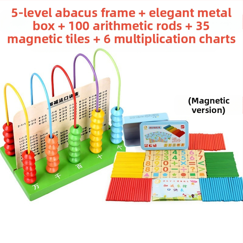 Kis bot abakusz állvány matematika taneszközök tanulási számtan számtan számolás gyerekeknek óvoda általános iskola kis bot összeadás és kivonás