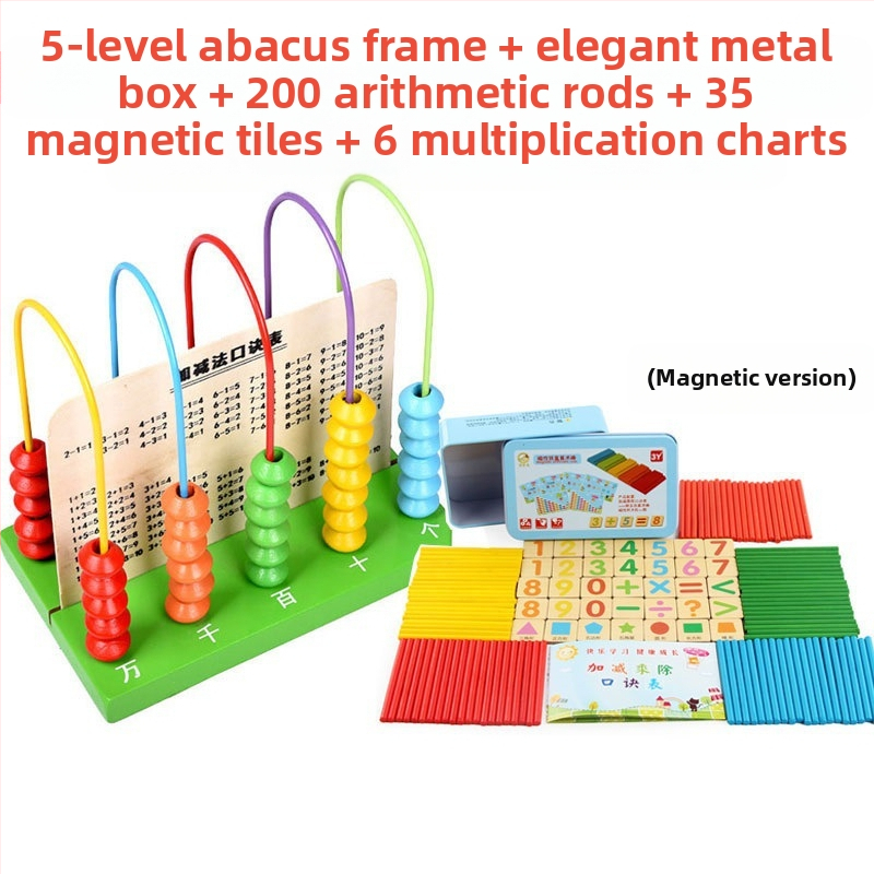 Kis bot abakusz állvány matematika taneszközök tanulási számtan számtan számolás gyerekeknek óvoda általános iskola kis bot összeadás és kivonás
