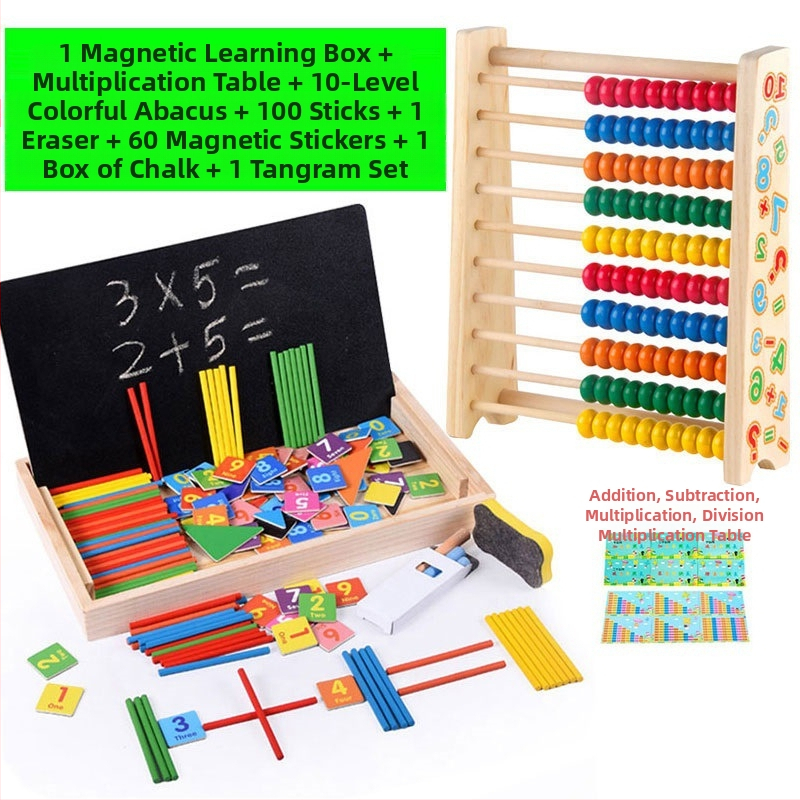 Kis bot abakusz állvány matematika taneszközök tanulási számtan számtan számolás gyerekeknek óvoda általános iskola kis bot összeadás és kivonás