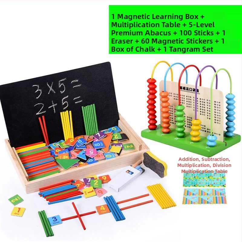 Kis bot abakusz állvány matematika taneszközök tanulási számtan számtan számolás gyerekeknek óvoda általános iskola kis bot összeadás és kivonás