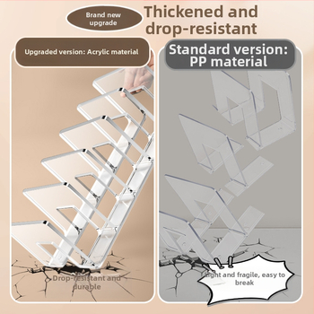 Könyvesállvány, olvasóállvány, könyvcsipesz, asztali könyvespolc, asztali fix könyvtároló állvány, elválasztó, átlátszó akril