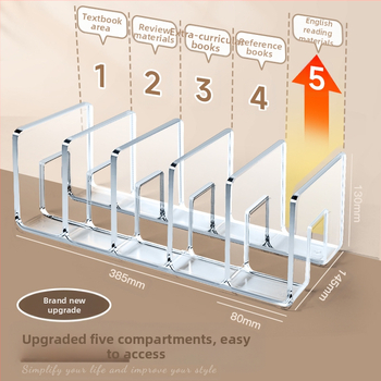 Könyvesállvány, olvasóállvány, könyvcsipesz, asztali könyvespolc, asztali fix könyvtároló állvány, elválasztó, átlátszó akril