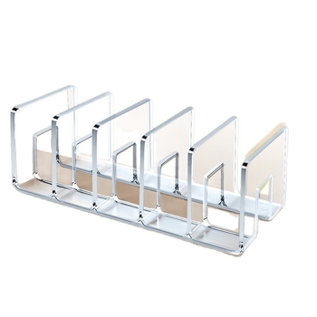 Könyvesállvány, olvasóállvány, könyvcsipesz, asztali könyvespolc, asztali fix könyvtároló állvány, elválasztó, átlátszó akril