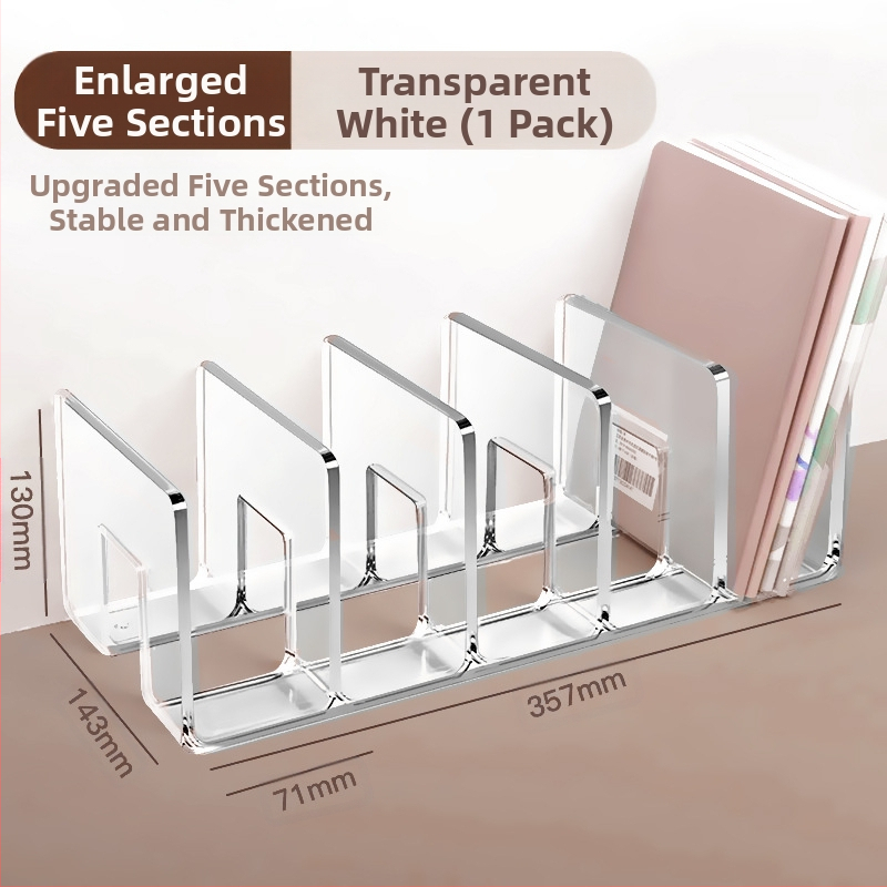 Könyvesállvány, olvasóállvány, könyvcsipesz, asztali könyvespolc, asztali fix könyvtároló állvány, elválasztó, átlátszó akril
