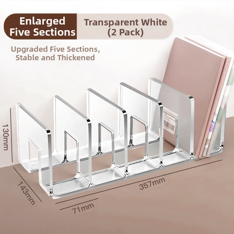 Könyvesállvány, olvasóállvány, könyvcsipesz, asztali könyvespolc, asztali fix könyvtároló állvány, elválasztó, átlátszó akril