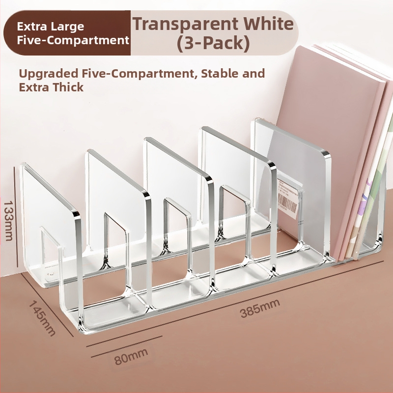 Könyvesállvány, olvasóállvány, könyvcsipesz, asztali könyvespolc, asztali fix könyvtároló állvány, elválasztó, átlátszó akril