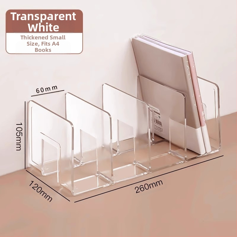 Könyvesállvány, olvasóállvány, könyvcsipesz, asztali könyvespolc, asztali fix könyvtároló állvány, elválasztó, átlátszó akril
