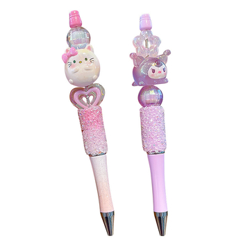 Crystal Flash Diamond Rotating Gel Pen Μαύρο Χαριτωμένο Fantasy Laser Laser Cool Rice Beaded Pen Cartoon