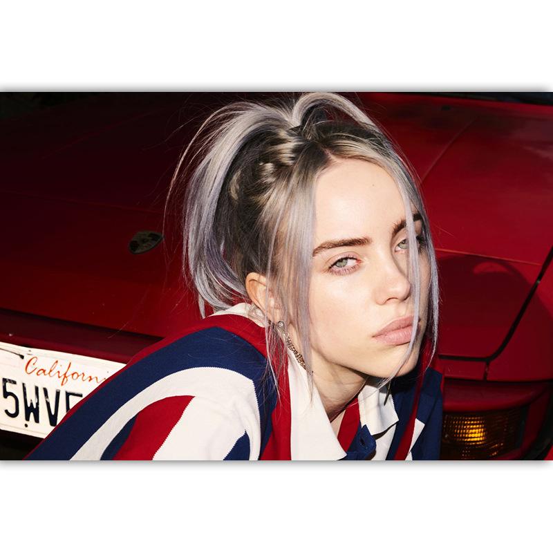 Aliexpressi piiriülene Billie Eilishi kuulsuste plakat, Billie Eilishi Euroopa ja Ameerika tegelaskujude magamistoa ja elutoa seinapilt