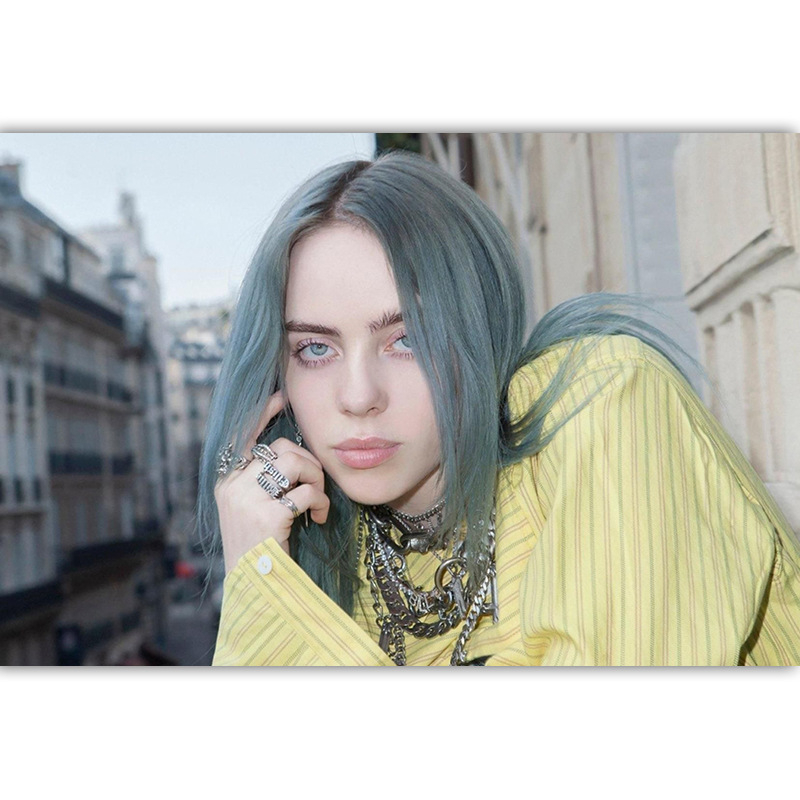 Aliexpressi piiriülene Billie Eilishi kuulsuste plakat, Billie Eilishi Euroopa ja Ameerika tegelaskujude magamistoa ja elutoa seinapilt