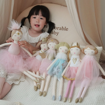 Dāņu auduma dzīvnieku lelle radošai mazuļa miega lellei, bērnu rotaļu rotaļlieta dzimšanas dienas dāvanai